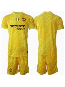 Inter Milan Torwart Auswärts Trikotsatz für Kinder 2024-25 Kurzarm (+ Kurze Hosen)